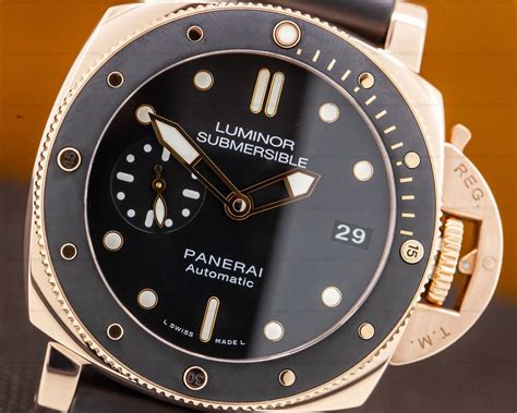 panerai submersible base|Panerai submersible 42mm rose gold.